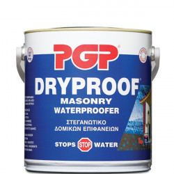 PGP Dryproof Masonry Waterproofer Μονωτικό Στεγανωτικό Ταρατσών Δεξαμενών Πόσιμου νερού 3Lt Λευκό
