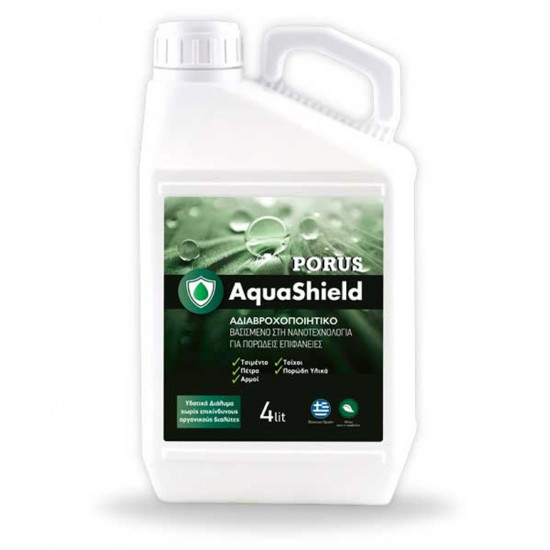 AquaShield Porus Αδιαβροχοποιητικό βασισμένο στη νανοτεχνολογία  για πορώδεις επιφάνειες 4LT